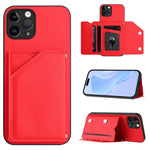 スキンフィール4カードスロット付きリストストラップ付き電話ケース、iPhone 12 mini用、iPhone 11 Pro Max用、iPhone 11用、iPhone 11 Pro用、iPhone X / XS用、iPhone XR用、iPhone XS Max用、iPhone 7 Plus / 8 Plus用