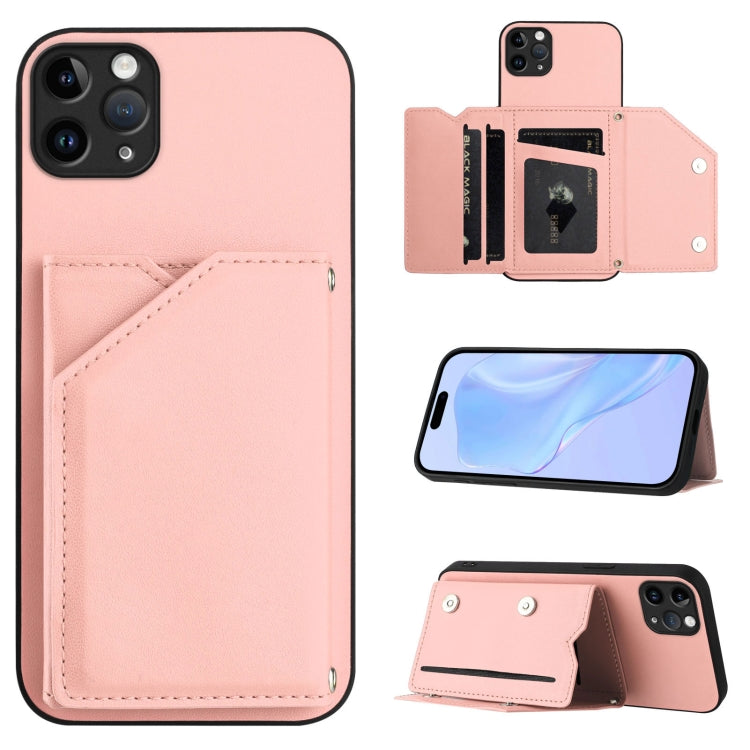 スキンフィール4カードスロット付きリストストラップ付き電話ケース、iPhone 12 mini用、iPhone 11 Pro Max用、iPhone 11用、iPhone 11 Pro用、iPhone X / XS用、iPhone XR用、iPhone XS Max用、iPhone 7 Plus / 8 Plus用