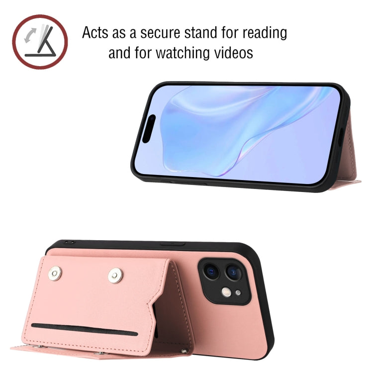 スキンフィール4カードスロット付きリストストラップ付き電話ケース、iPhone 12 mini用、iPhone 11 Pro Max用、iPhone 11用、iPhone 11 Pro用、iPhone X / XS用、iPhone XR用、iPhone XS Max用、iPhone 7 Plus / 8 Plus用