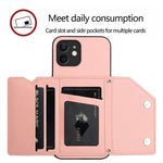スキンフィール4カードスロット付きリストストラップ付き電話ケース、iPhone 12 mini用、iPhone 11 Pro Max用、iPhone 11用、iPhone 11 Pro用、iPhone X / XS用、iPhone XR用、iPhone XS Max用、iPhone 7 Plus / 8 Plus用