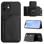 スキンフィール4カードスロット付きリストストラップ付き電話ケース、iPhone 12 mini用、iPhone 11 Pro Max用、iPhone 11用、iPhone 11 Pro用、iPhone X / XS用、iPhone XR用、iPhone XS Max用、iPhone 7 Plus / 8 Plus用