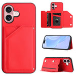 Skin Feel Four Card Slots Phone Case with Wrist Strap, For iPhone 17 Pro Max, For iPhone 17 Pro, For iPhone 17, For iPhone Air, For iPhone 16 Pro Max, For iPhone 16 Pro, For iPhone 16 Plus, For iPhone 16