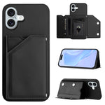 Skin Feel Four Card Slots Phone Case with Wrist Strap, For iPhone 17 Pro Max, For iPhone 17 Pro, For iPhone 17, For iPhone Air, For iPhone 16 Pro Max, For iPhone 16 Pro, For iPhone 16 Plus, For iPhone 16
