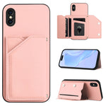 スキンフィール4カードスロット付きリストストラップ付き電話ケース、iPhone 12 mini用、iPhone 11 Pro Max用、iPhone 11用、iPhone 11 Pro用、iPhone X / XS用、iPhone XR用、iPhone XS Max用、iPhone 7 Plus / 8 Plus用