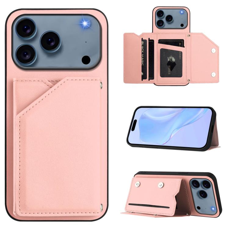 スキンフィール4カードスロット付きリストストラップ付き電話ケース、iPhone 17 Pro Max用、iPhone 17 Pro用、iPhone 17用、iPhone Air用、iPhone 16 Pro Max用、iPhone 16 Pro用、iPhone 16 Plus用、iPhone 16用