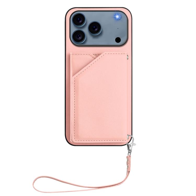 Skin Feel Four Card Slots Phone Case with Wrist Strap, For iPhone 17 Pro Max, For iPhone 17 Pro, For iPhone 17, For iPhone Air, For iPhone 16 Pro Max, For iPhone 16 Pro, For iPhone 16 Plus, For iPhone 16
