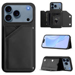 Skin Feel Four Card Slots Phone Case with Wrist Strap, For iPhone 17 Pro Max, For iPhone 17 Pro, For iPhone 17, For iPhone Air, For iPhone 16 Pro Max, For iPhone 16 Pro, For iPhone 16 Plus, For iPhone 16