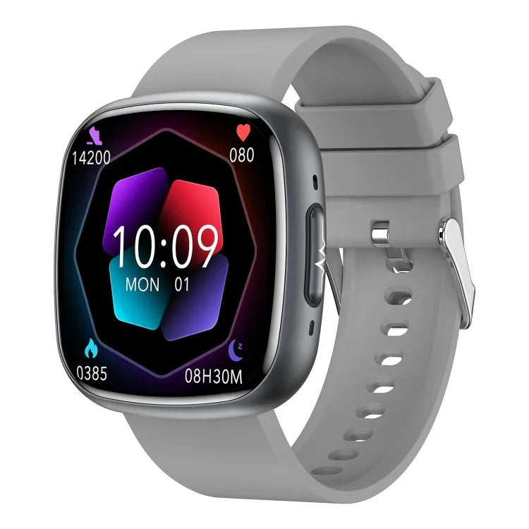ET593 1.75インチ IPSスクエア画面スマートウォッチ、ECG心電図 / 血糖モニタリング