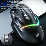 AULA S12 Pro 12800DPI 有線 RGB ゲーミングマウス