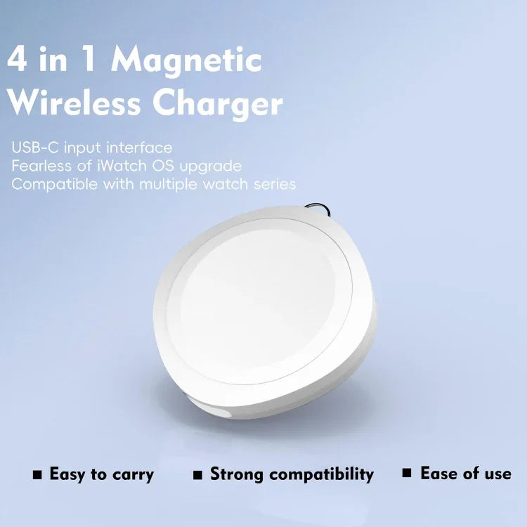4-in-1ポータブルスマートウォッチ磁気ワイヤレス充電器