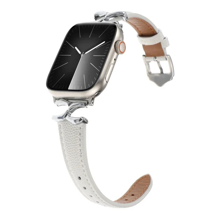 X字バックル本革ウォッチバンド、Apple Watch 46mm / 49mm / 45mm / 44mm用、Apple Watch 42mm / 41mm / 40mm / 38mm用