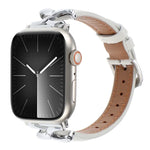 X字バックル本革ウォッチバンド、Apple Watch 46mm / 49mm / 45mm / 44mm用、Apple Watch 42mm / 41mm / 40mm / 38mm用