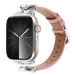 X字バックルドットテクスチャ本革ウォッチバンド、Apple Watch 46mm / 49mm / 45mm / 44mm用、Apple Watch 42mm / 41mm / 40mm / 38mm用