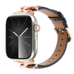 X字バックルドットテクスチャ本革ウォッチバンド、Apple Watch 46mm / 49mm / 45mm / 44mm用、Apple Watch 42mm / 41mm / 40mm / 38mm用