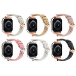 X字バックルドットテクスチャ本革ウォッチバンド、Apple Watch 46mm / 49mm / 45mm / 44mm用、Apple Watch 42mm / 41mm / 40mm / 38mm用