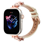 ヒョウ柄ヘッド本革ウォッチバンド、Apple Watch 46mm / 49mm / 45mm / 44mm用、Apple Watch 42mm / 41mm / 40mm / 38mm用