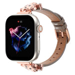 ヒョウ柄ヘッド本革ウォッチバンド、Apple Watch 46mm / 49mm / 45mm / 44mm用、Apple Watch 42mm / 41mm / 40mm / 38mm用