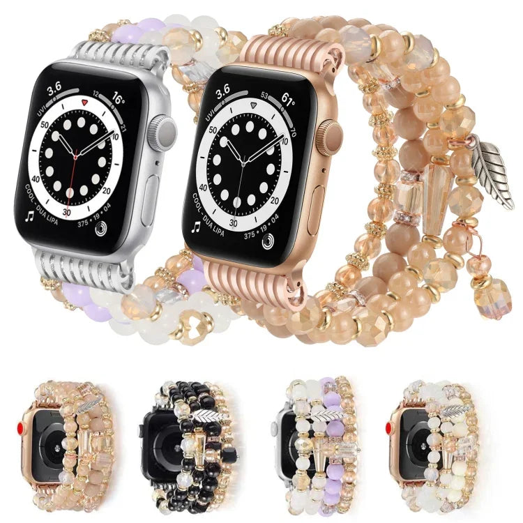 タッセルビーズチェーンウォッチバンド、Apple Watch 46mm / 49mm / 45mm / 44mm用、Apple Watch 42mm / 41mm / 40mm / 38mm用