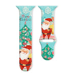 クリスマス柄リバースバックルシリコンウォッチバンド、Apple Watch 46mm / 49mm / 45mm / 44mm用、Apple Watch 42mm / 41mm / 40mm / 38mm用