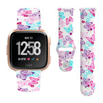 22mm Reverse Buckle Printed Silicone Strap, For Fitbit Versa 2 / Lite