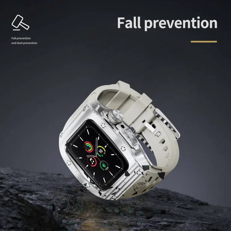 RedPepperアーマーメタルケース一体型シリコンウォッチバンド、Apple Watch 44mm / 45mm用