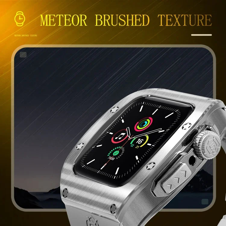RedPepperアーマーメタルケース一体型シリコンウォッチバンド、Apple Watch 44mm / 45mm用