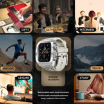 RedPepperアーマーメタルケース一体型シリコンウォッチバンド、Apple Watch 44mm / 45mm用