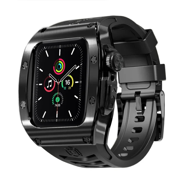 RedPepperアーマーメタルケース一体型シリコンウォッチバンド、Apple Watch 44mm / 45mm用