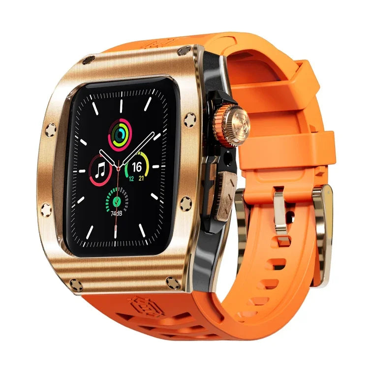 RedPepperアーマーメタルケース一体型シリコンウォッチバンド、Apple Watch 44mm / 45mm用
