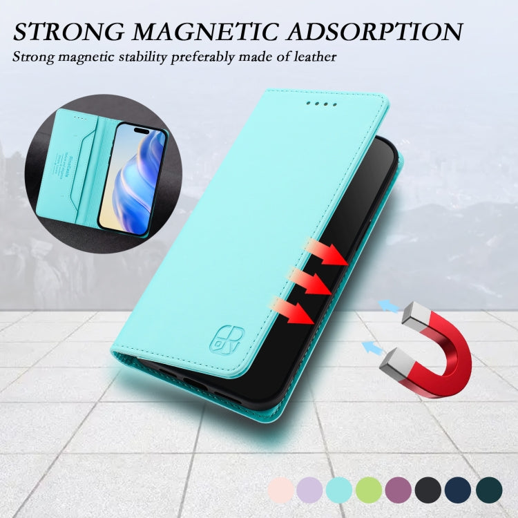RC01二つ折りマグネット吸着RFIDレザースマホケース、iPhone 16 Pro用、iPhone 16 Plus用、iPhone 16用、iPhone 15 Pro Max用、iPhone 15 Pro用、iPhone 15 Plus用