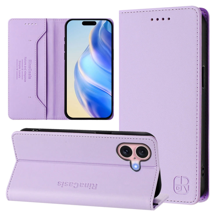 RC01二つ折りマグネット吸着RFIDレザースマホケース、iPhone 16 Pro用、iPhone 16 Plus用、iPhone 16用、iPhone 15 Pro Max用、iPhone 15 Pro用、iPhone 15 Plus用