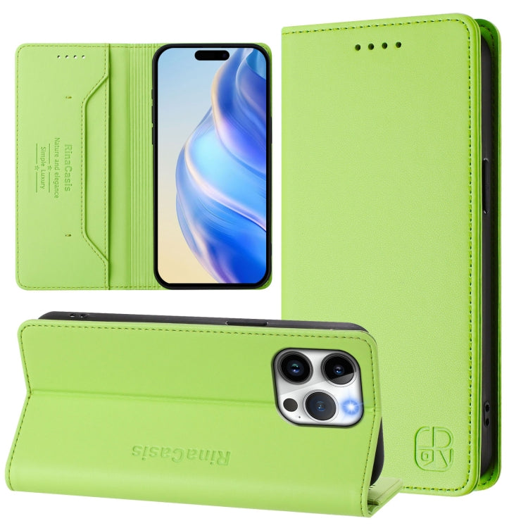 RC01二つ折りマグネット吸着RFIDレザースマホケース、iPhone 16 Pro用、iPhone 16 Plus用、iPhone 16用、iPhone 15 Pro Max用、iPhone 15 Pro用、iPhone 15 Plus用