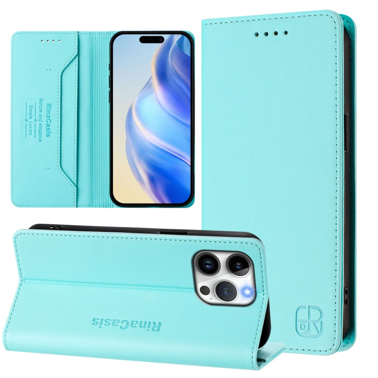 RC01二つ折りマグネット吸着RFIDレザースマホケース、iPhone 16 Pro用、iPhone 16 Plus用、iPhone 16用、iPhone 15 Pro Max用、iPhone 15 Pro用、iPhone 15 Plus用