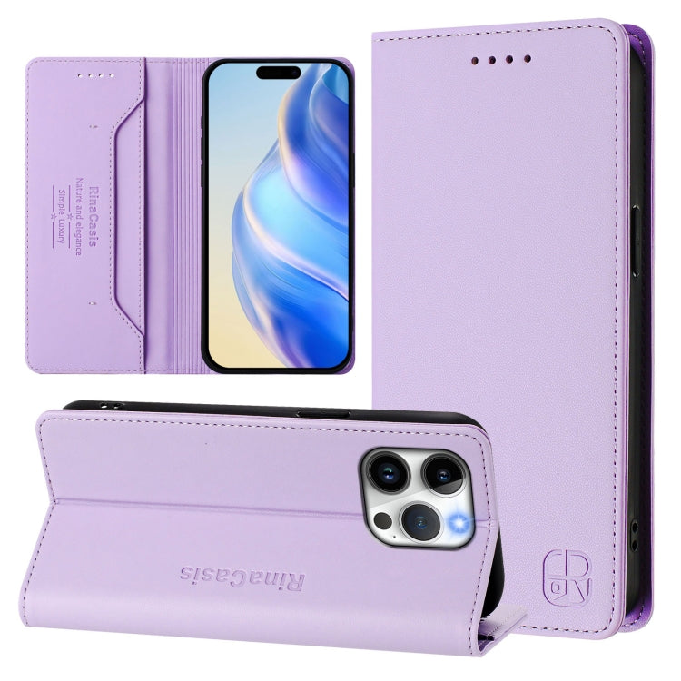 RC01二つ折りマグネット吸着RFIDレザースマホケース、iPhone 16 Pro用、iPhone 16 Plus用、iPhone 16用、iPhone 15 Pro Max用、iPhone 15 Pro用、iPhone 15 Plus用