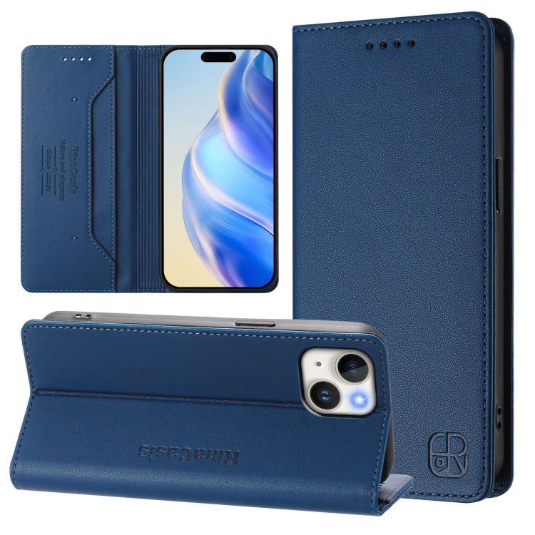 RC01二つ折りマグネット吸着RFIDレザースマホケース、iPhone 16 Pro用、iPhone 16 Plus用、iPhone 16用、iPhone 15 Pro Max用、iPhone 15 Pro用、iPhone 15 Plus用