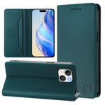 RC01 Dual-Folded Magnetic Suction RFID Leather Phone Case, For iPhone 13 Pro Max, For iPhone 13 Pro, For iPhone 13 mini, For iPhone 12 / 12 Pro, For iPhone 12 Pro Max, For iPhone 12 mini