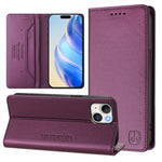 RC01 Dual-Folded Magnetic Suction RFID Leather Phone Case, For iPhone 13 Pro Max, For iPhone 13 Pro, For iPhone 13 mini, For iPhone 12 / 12 Pro, For iPhone 12 Pro Max, For iPhone 12 mini