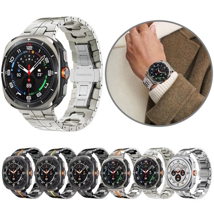蝶バックル チタン合金時計バンド Samsung Galaxy Watch Ultra 47mm / Ultra 2025用