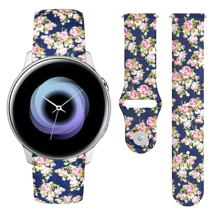 20mm リバースバックル プリントシリコンストラップ、Samsung Galaxy Active2用