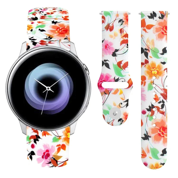20mm リバースバックル プリントシリコンストラップ、Samsung Galaxy Active2用