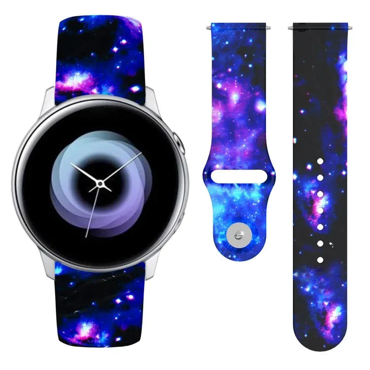 20mm リバースバックル プリントシリコンストラップ、Samsung Galaxy Active2用