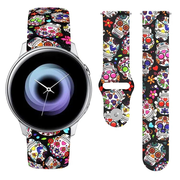 20mm リバースバックル プリントシリコンストラップ、Samsung Galaxy Active2用