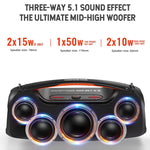 HOPESTAR A60 100W屋外ポータブルIPX6防水Bluetoothスピーカー マイク付き