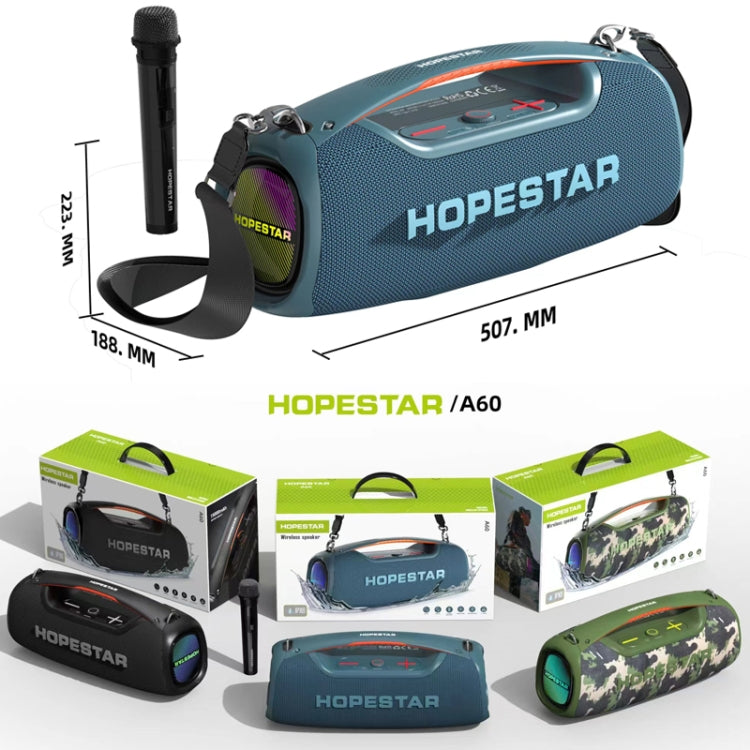 HOPESTAR A60 100W屋外ポータブルIPX6防水Bluetoothスピーカー マイク付き