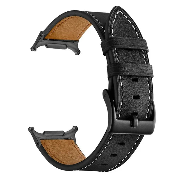 黒バックル本革時計バンド、Samsung Galaxy Watch Ultra 47mm / Ultra 2025用