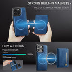 AutSpace A13 MagSafe Magnetic RFID Flip Card Bag Phone Case, For iPhone 12 Pro Max, For iPhone 12 Pro