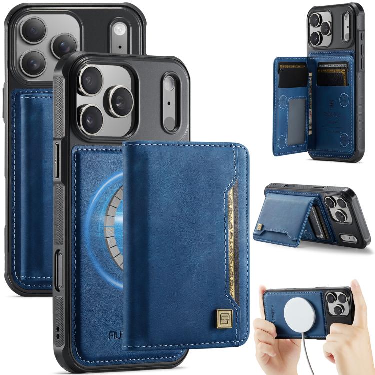 AutSpace A13 MagSafe磁気RFIDフリップカードバッグ電話ケース、iPhone 17 Pro Max用、iPhone 17 Pro用、iPhone 17用、iPhone Air用、iPhone 16 Plus用、iPhone 16用、iPhone 15 Pro Max用、iPhone 15 Pro用、iPhone 15 Plus用
