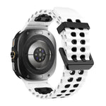 オーシャン二色二列穴シリコン時計バンド、Samsung Galaxy Watch Ultra 47mm / Ultra 2025用