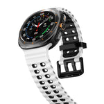 オーシャン二色二列穴シリコン時計バンド、Samsung Galaxy Watch Ultra 47mm / Ultra 2025用