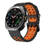 オーシャン二色二列穴シリコン時計バンド、Samsung Galaxy Watch Ultra 47mm / Ultra 2025用